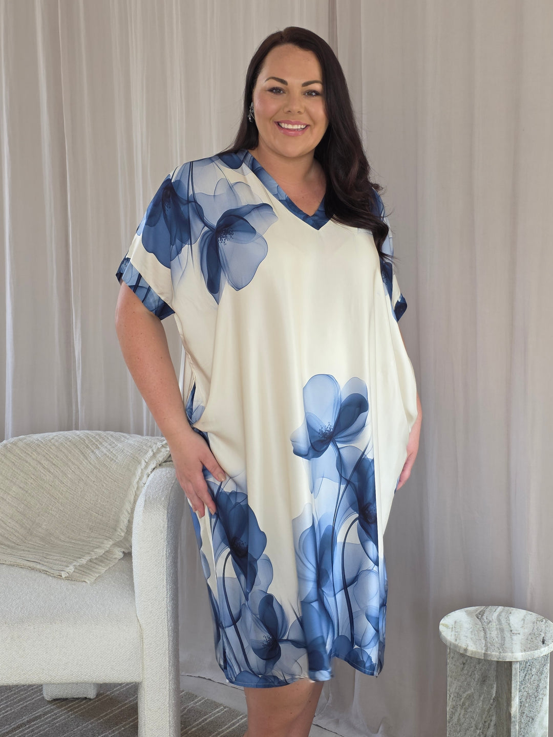 Silk-Blend Floral Maxi Dress | Navy Mandy's Heaven Silk-Blend Floral Maxi Dress | Navy Mandy's Heaven