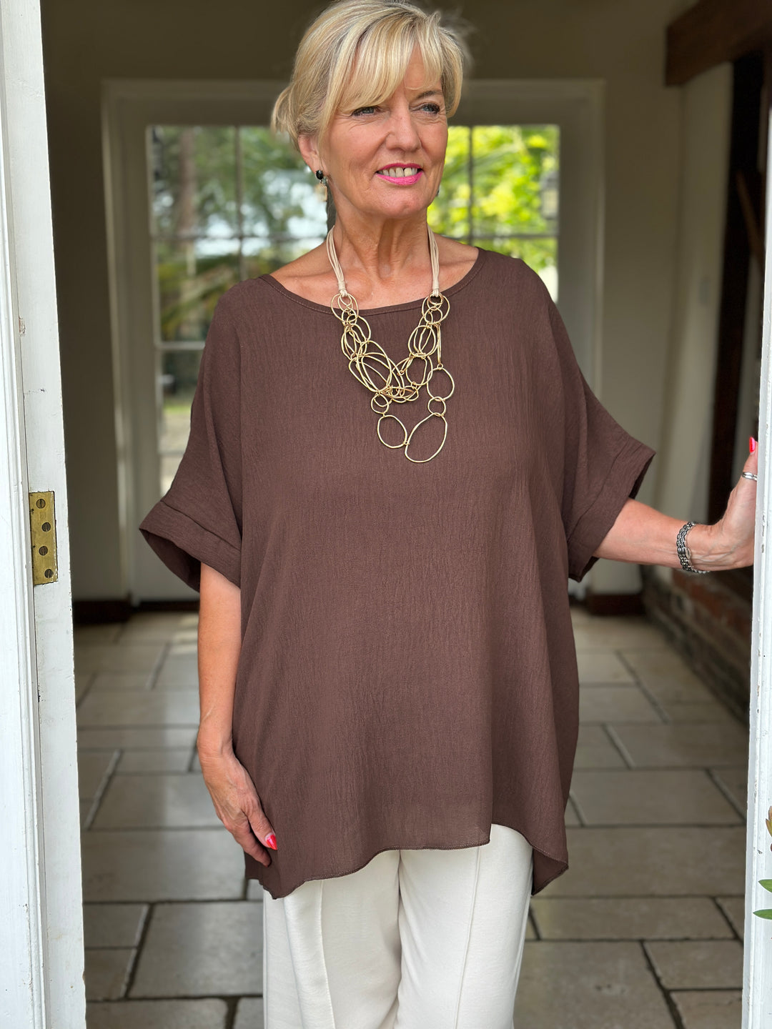 Everyday Essential Relaxed Top | Chocolate Brown