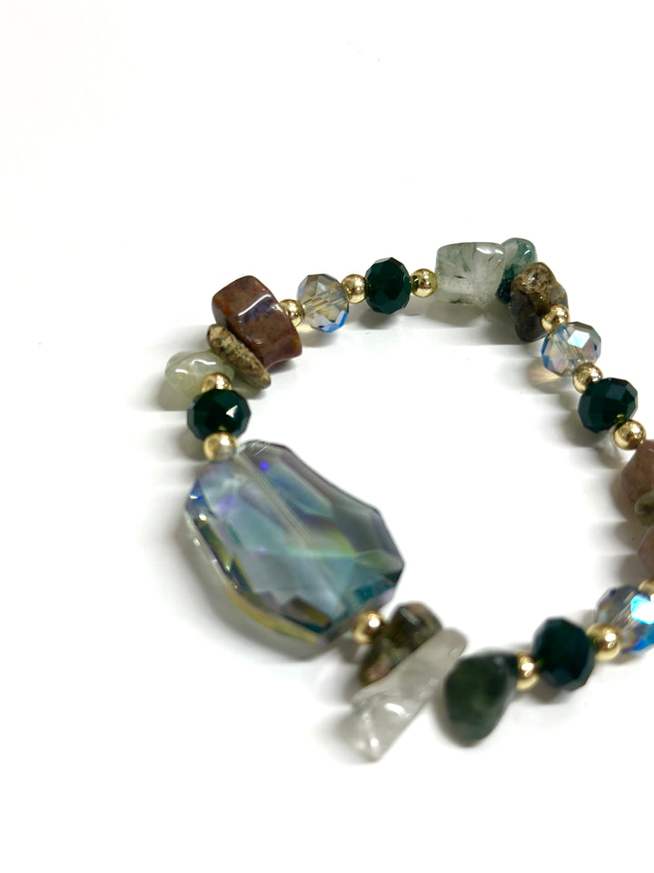 Coloured Stones Bracelet | Green