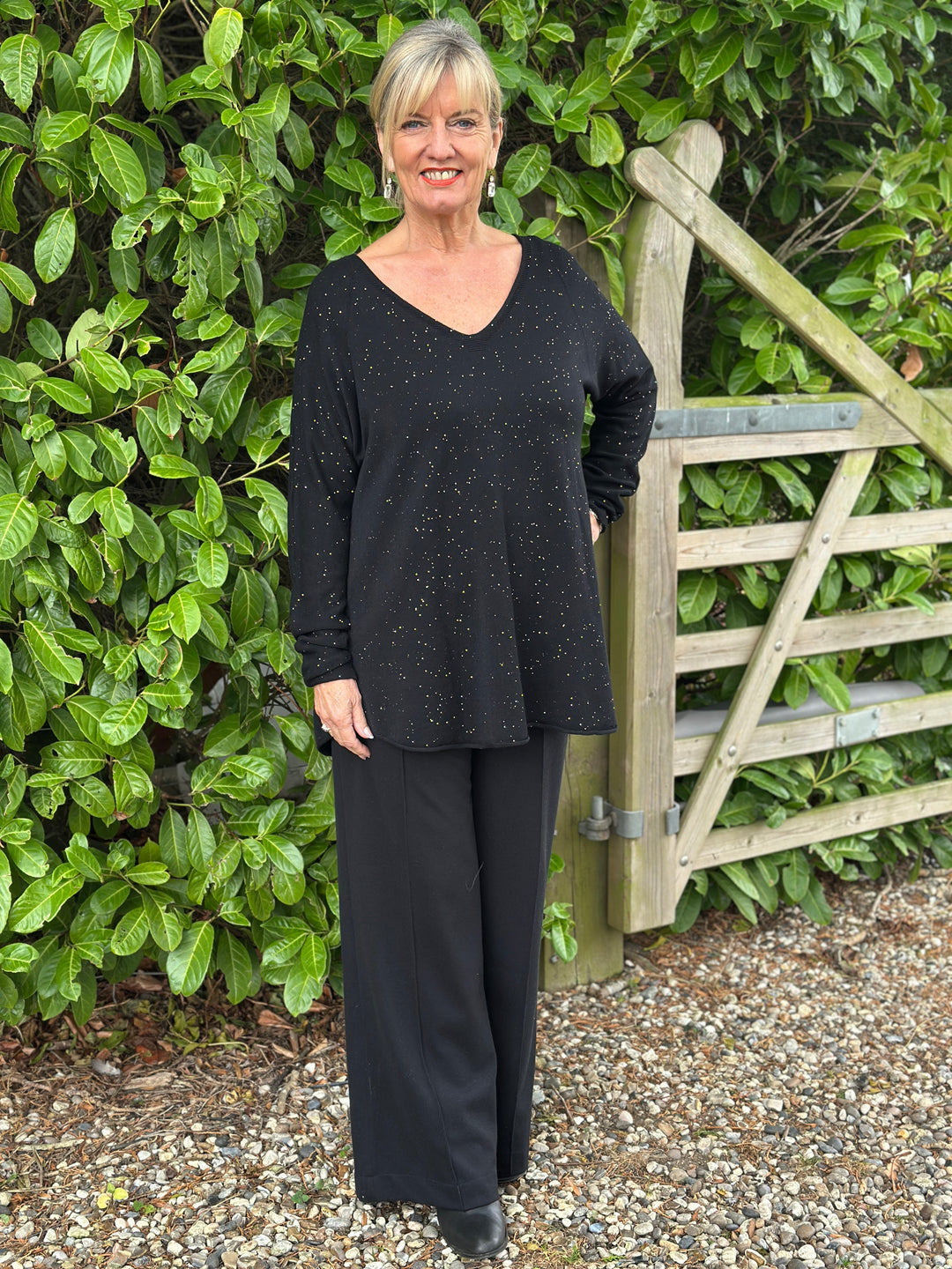 Lightweight Sparkle Jumper | Black