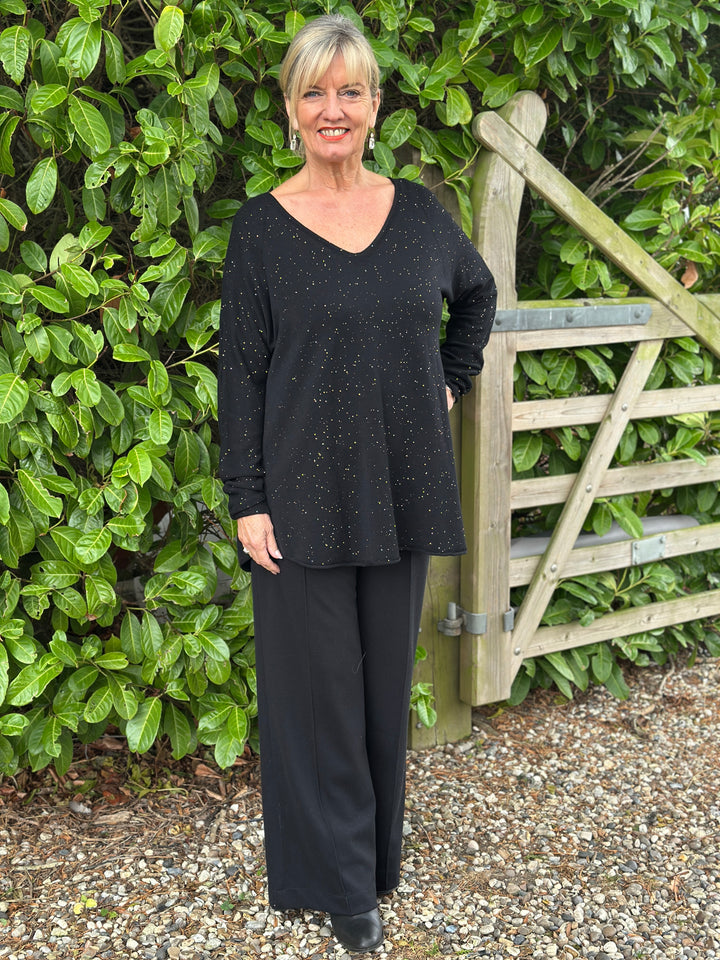 Lightweight Sparkle Jumper | Black
