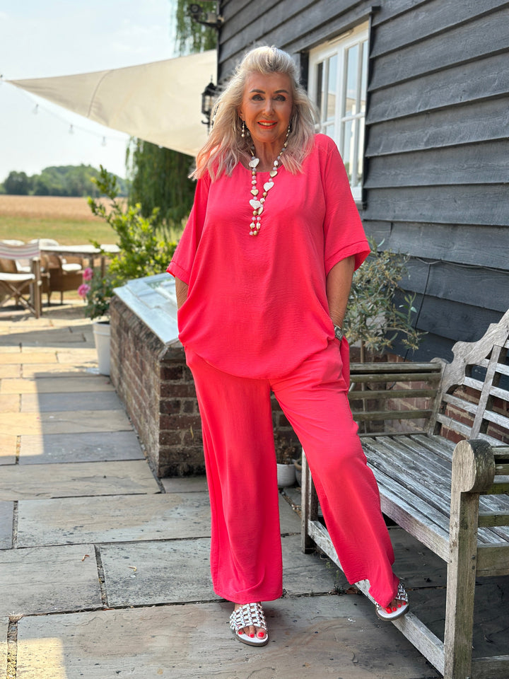 Two-Piece Comfort Co-ord Set | Coral