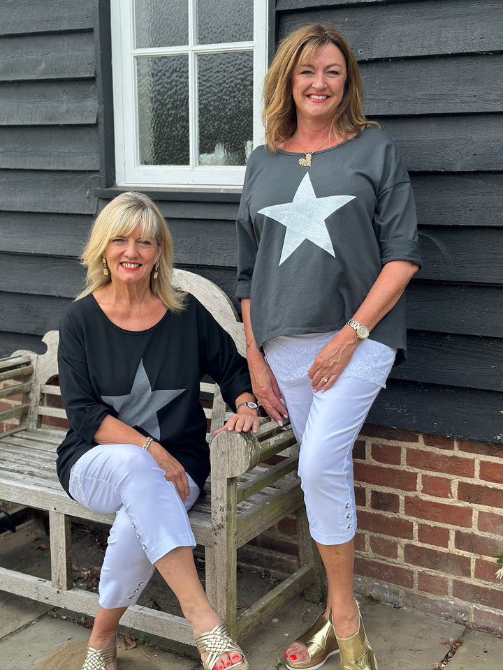 Cotton Star Lightweight Sweatshirt | Charcoal