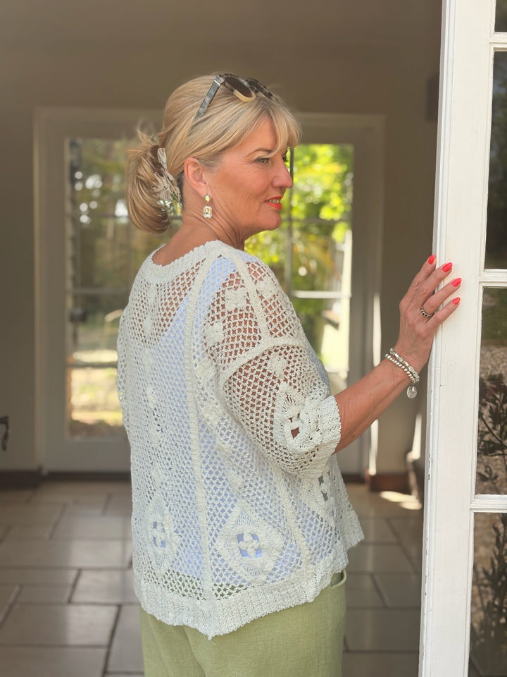 Boho Crochet Top | White