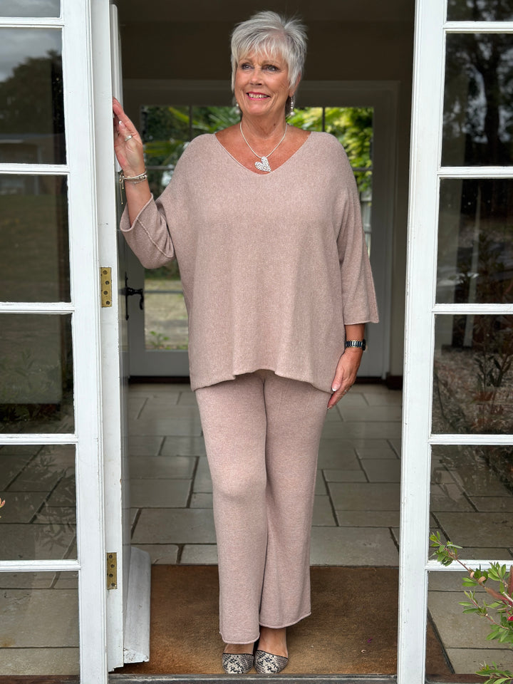 Relaxed Knit Two Piece Co-ord | Taupe