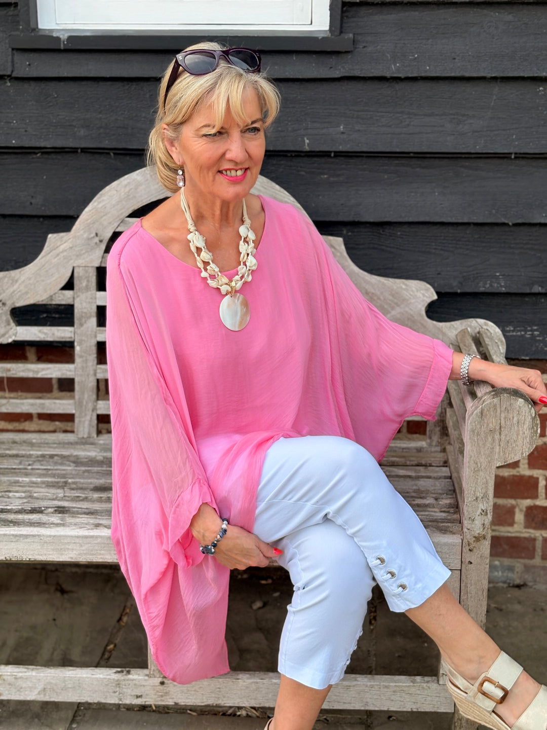 Mia Silk Blouse | Pink