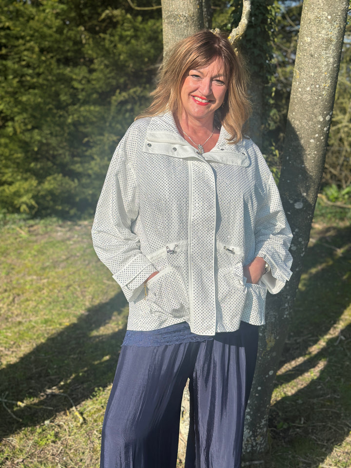 Luxe Studded Statement Jacket - Malissa J | White