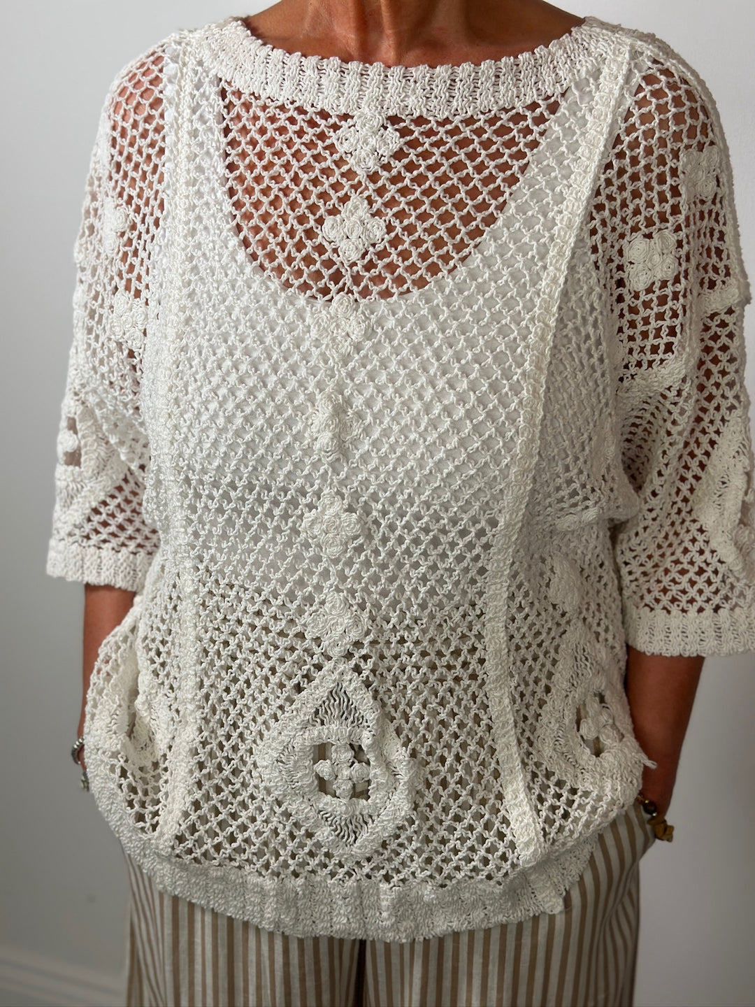 Boho Crochet Top | White