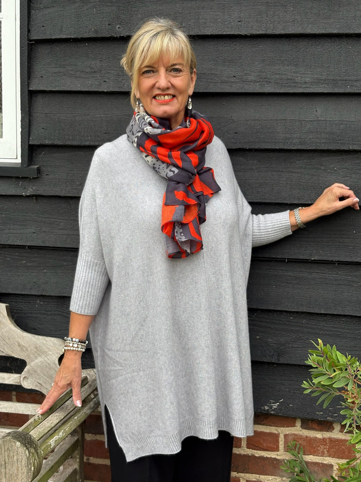 Animal Print Scarf | Orange