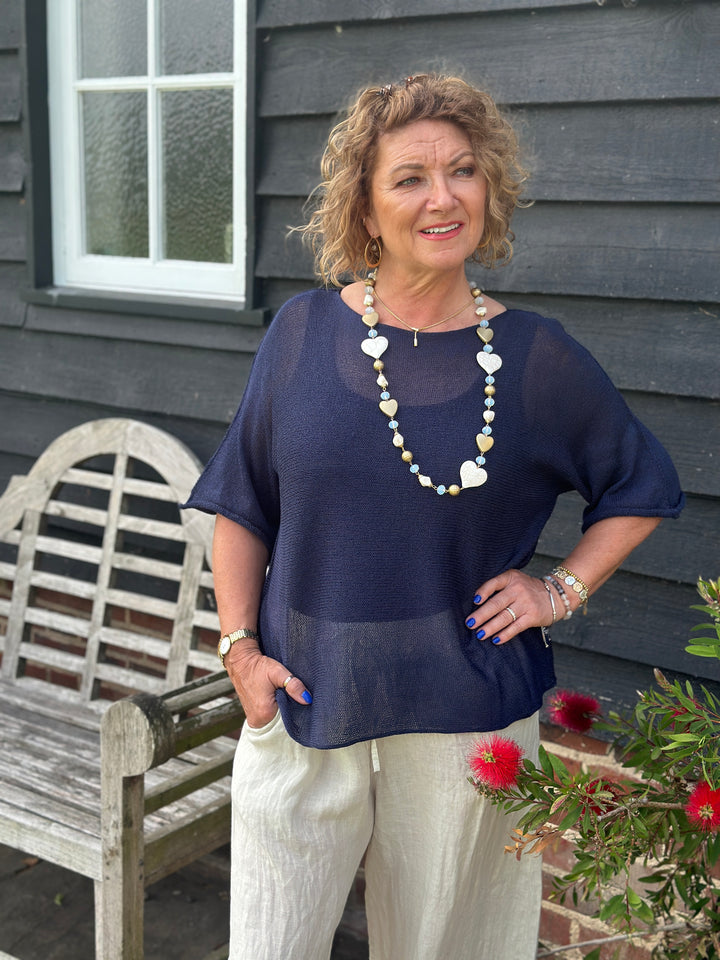 Lightweight Throw Over Top | Navy