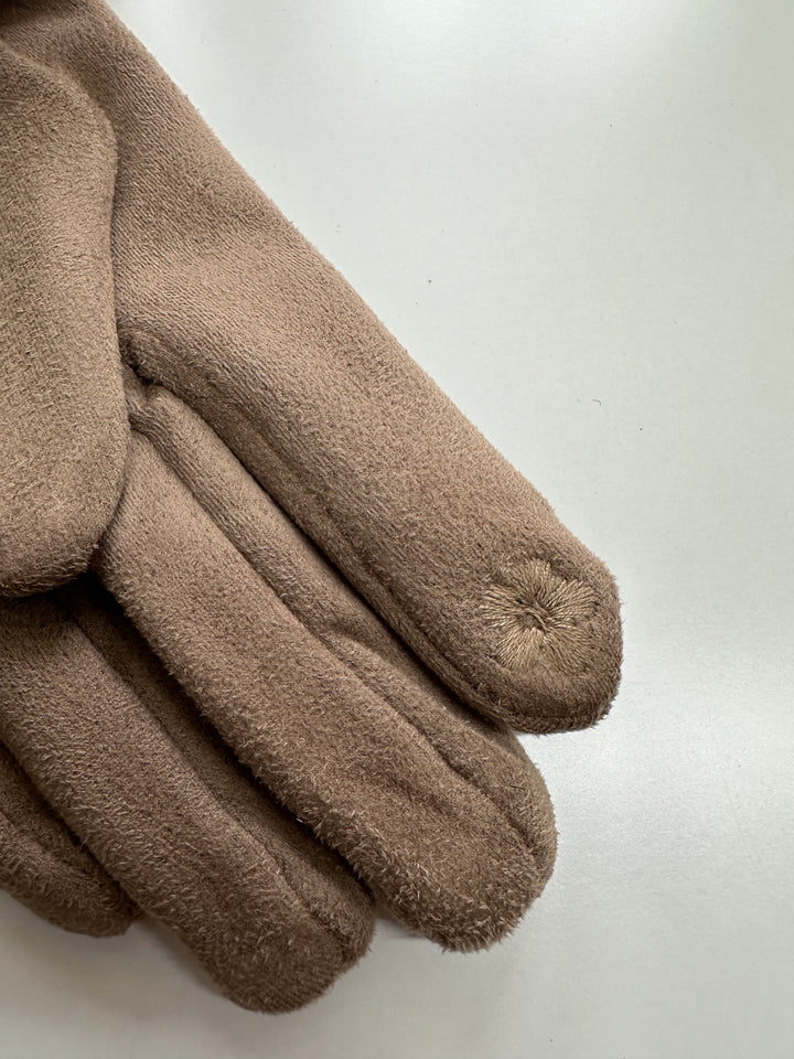 Faux Fur Suede Soft Touch Gloves - Malissa J | Mocha
