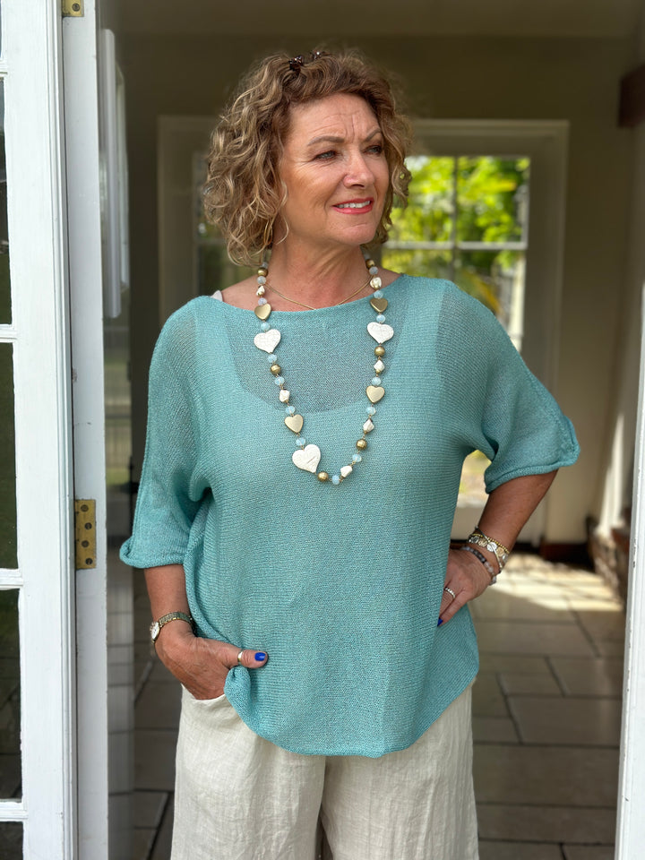 Lightweight Throw Over Top | Turquoise