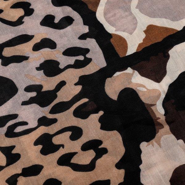 Animal Print Scarf | Camel