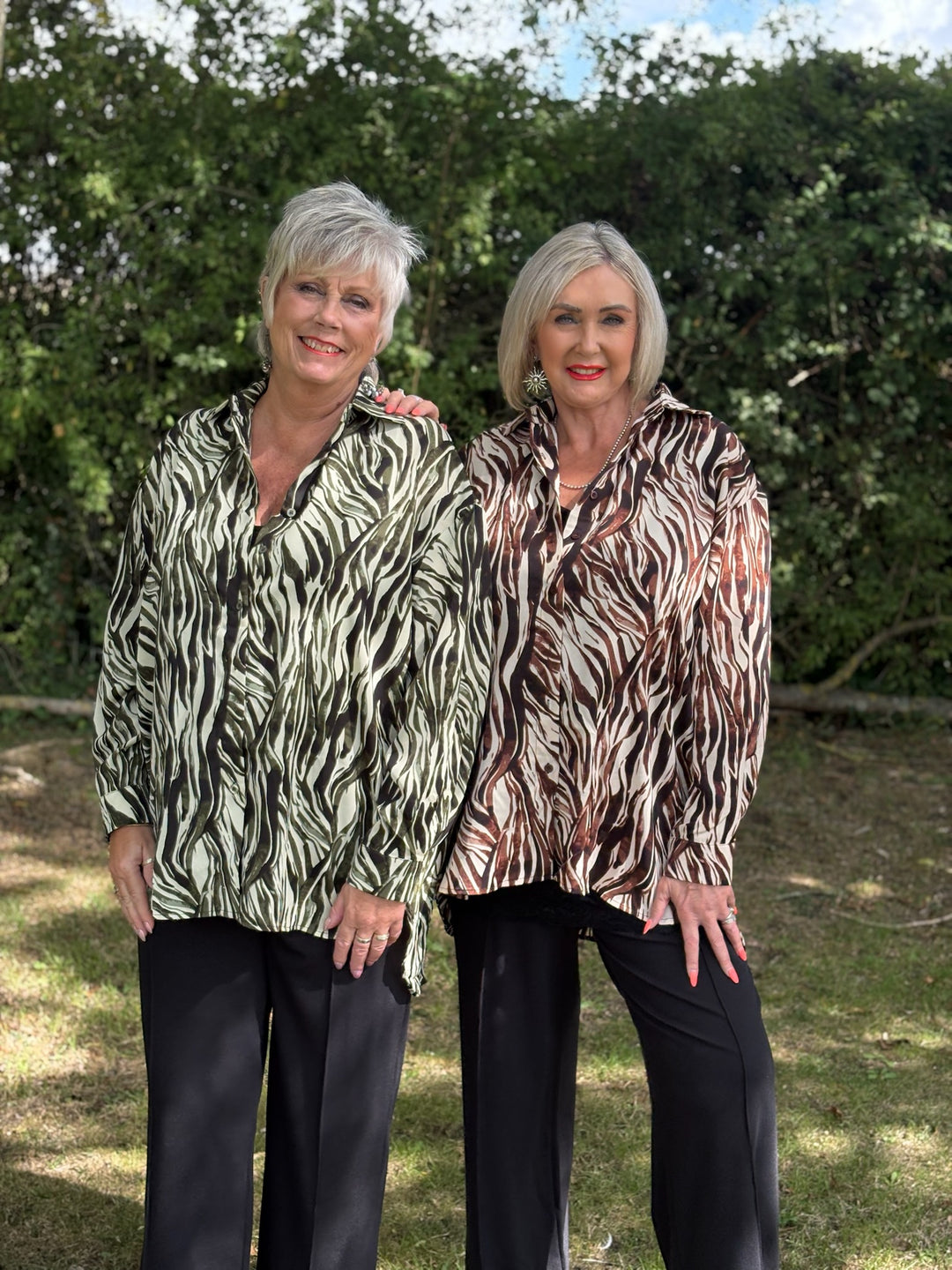 Iconic Print Collared Shirt | Bottle Green