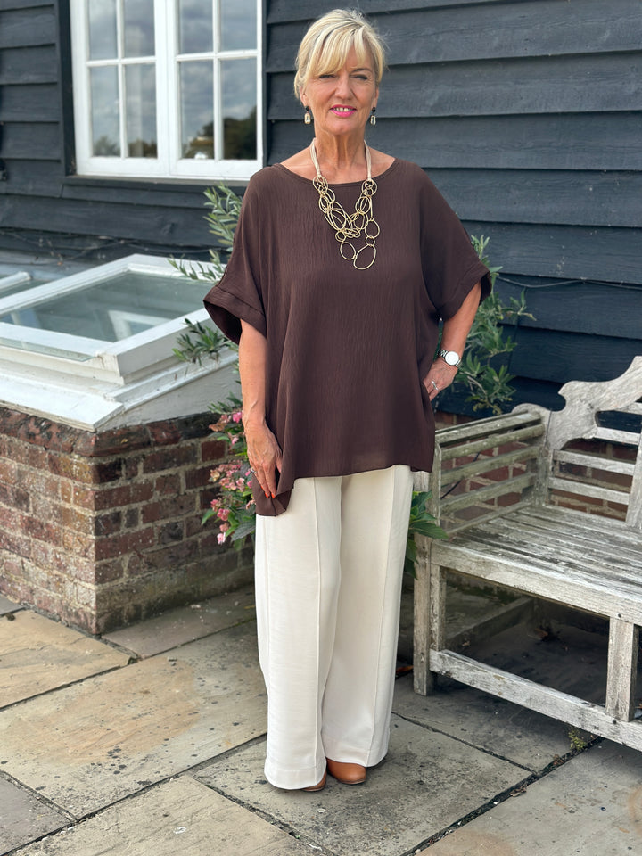 Everyday Essential Relaxed Top | Chocolate Brown