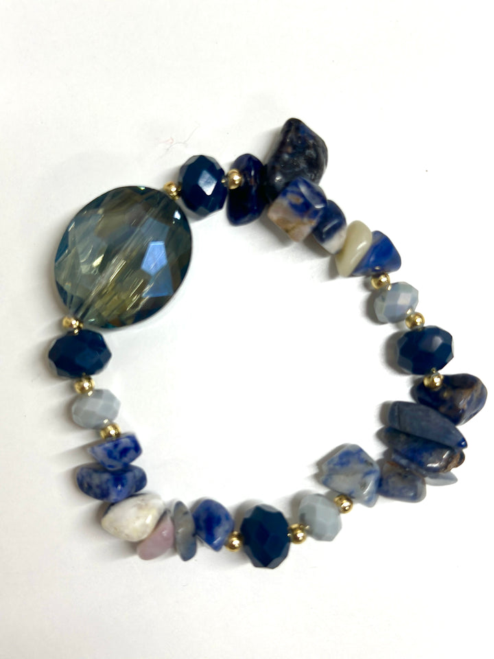 Coloured Stones Bracelet | Blue