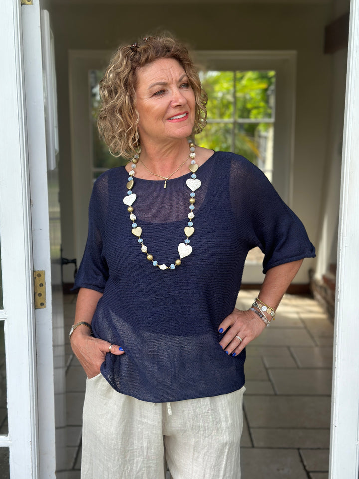 Lightweight Throw Over Top | Navy