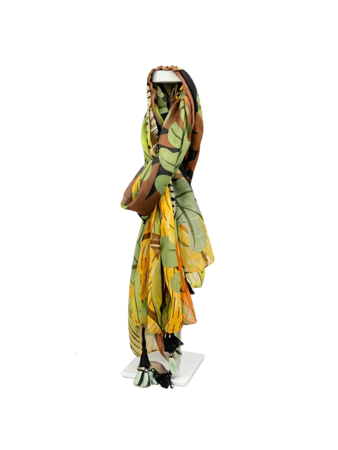 Bright Multi Summer Set Bag & Two Scarves - Malissa J | Khaki