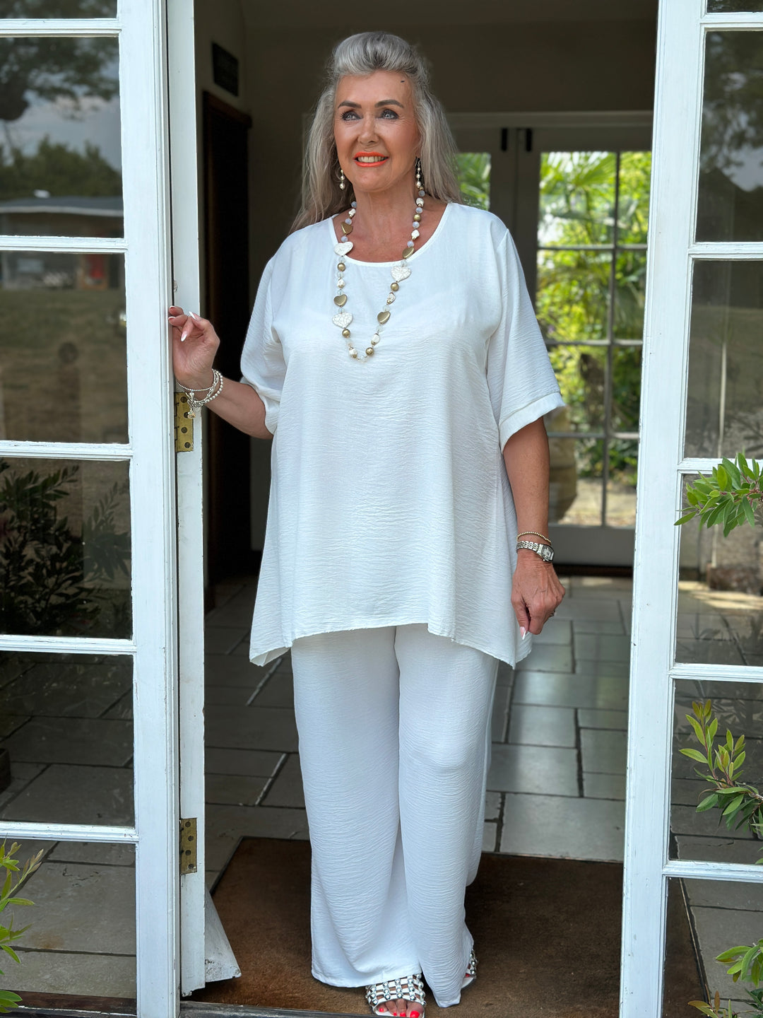 Two-Piece Comfort Co-ord Set | White