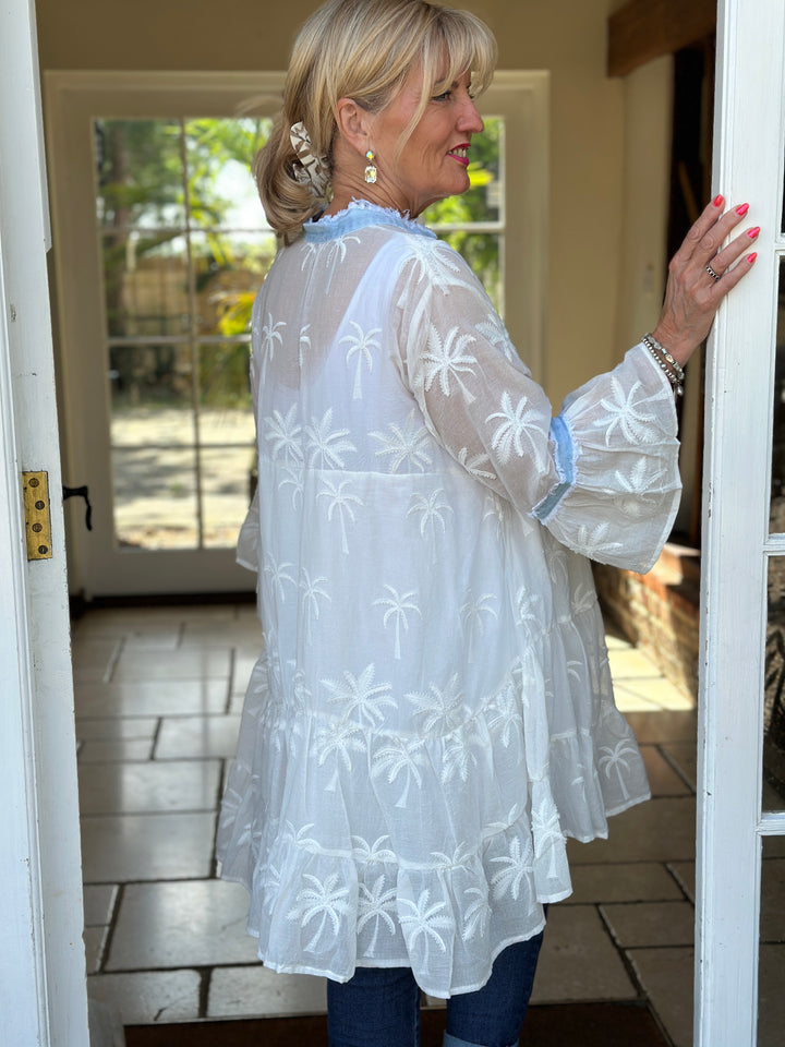 Bali Palm Tunic | White