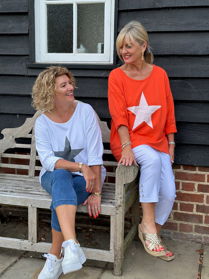 Cotton Star Lightweight Sweatshirt | Orange