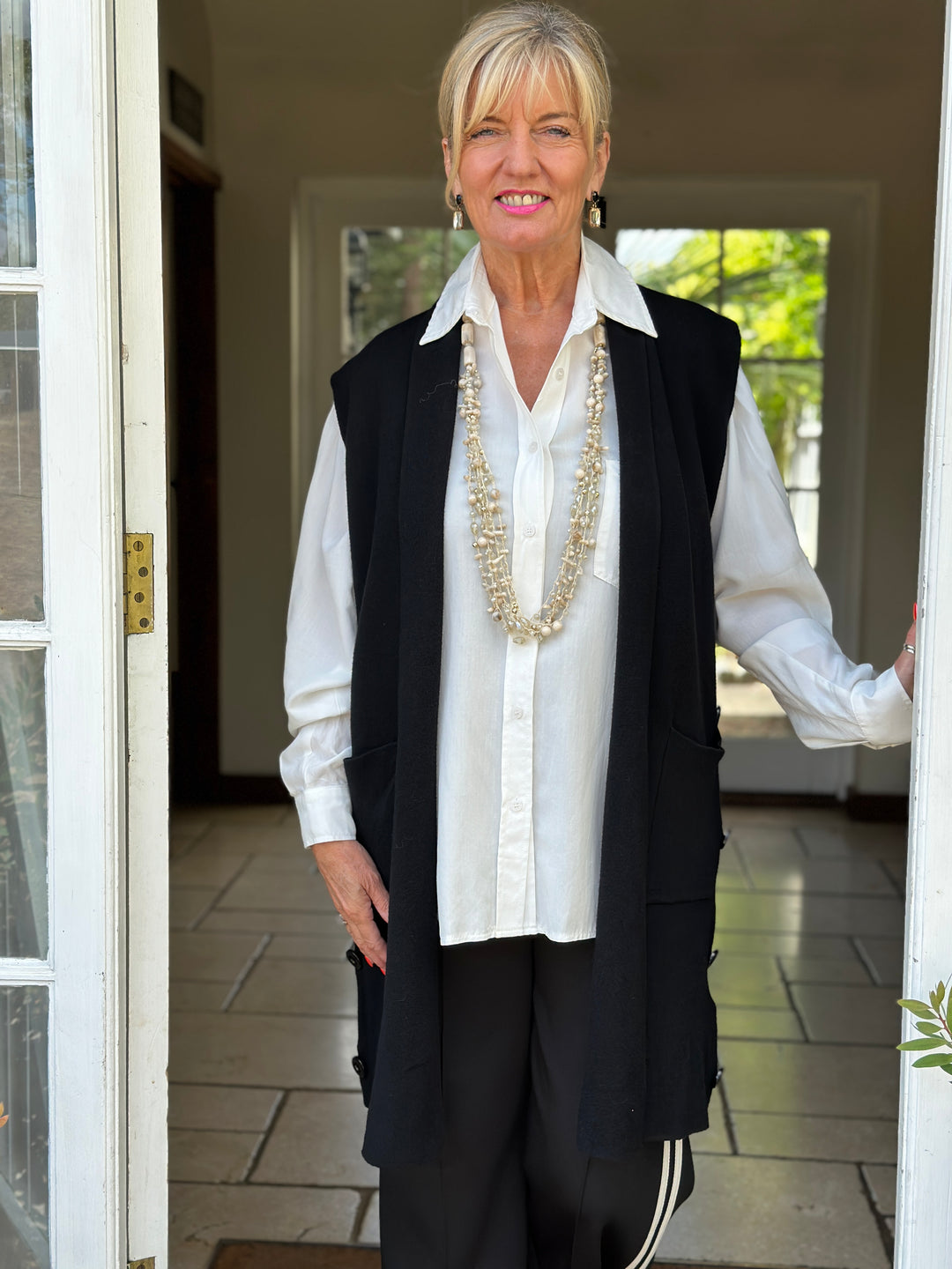 Button Pocket Gilet | Black