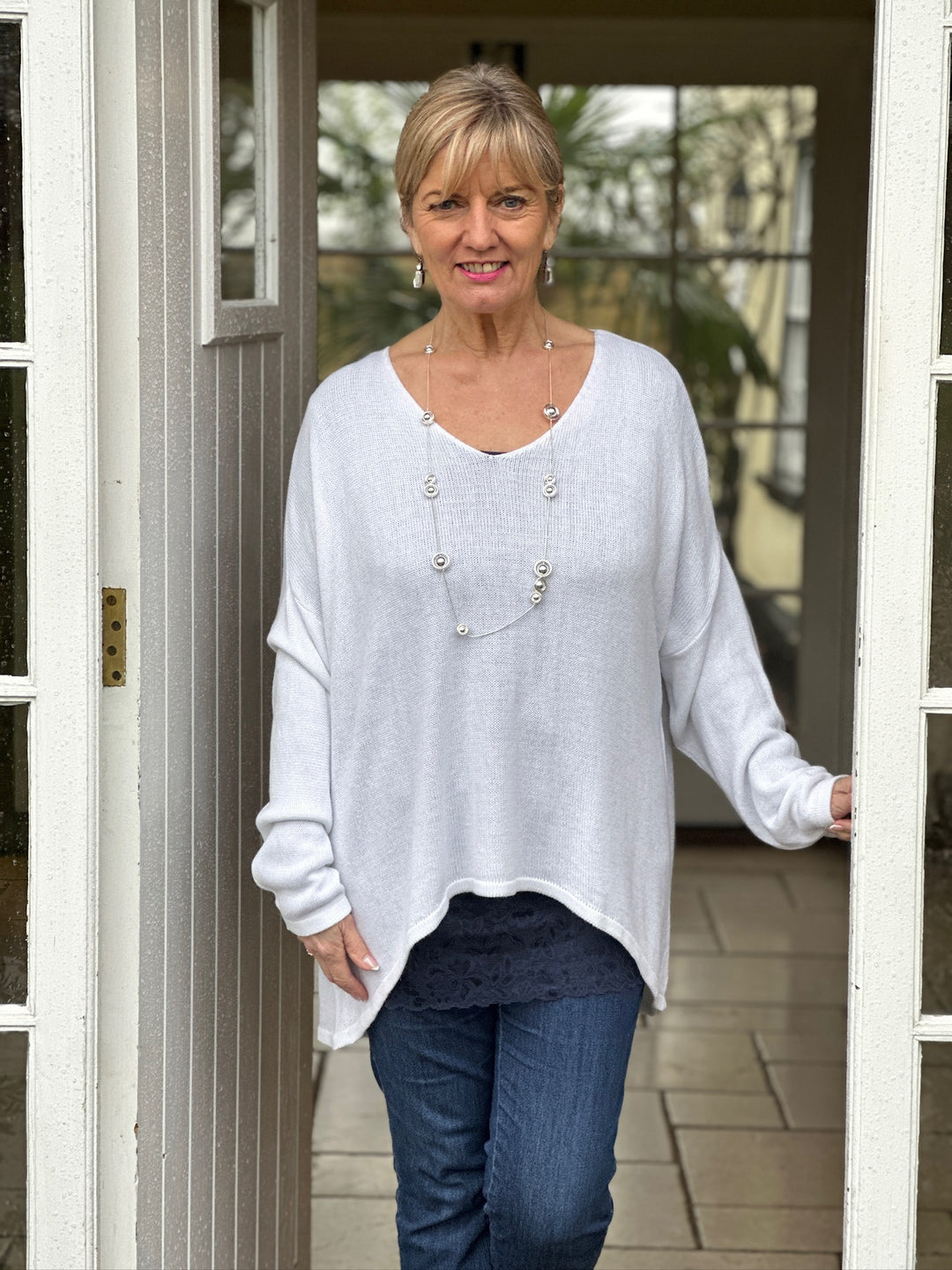Lightweight Spring & Summer Knit | White - Mandy's Heaven 
