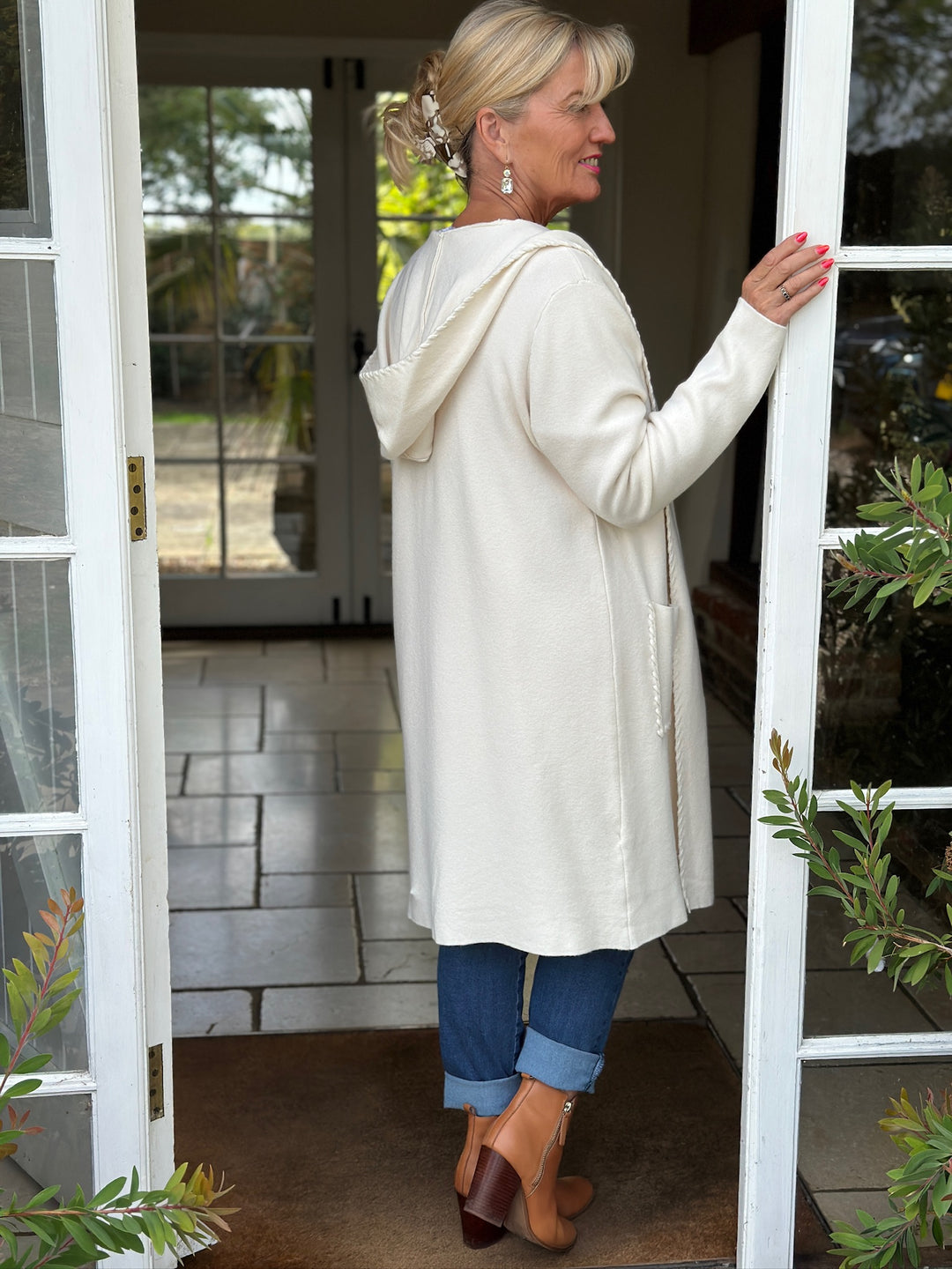 Luxurious Hooded Cardigan | Cream