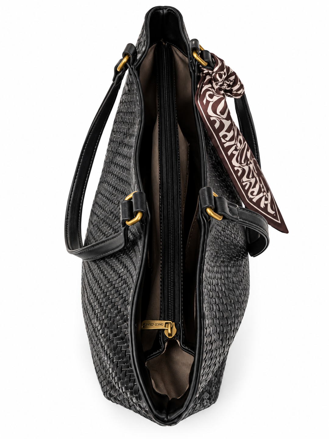 David Jones Woven Shoulder Bag | Black