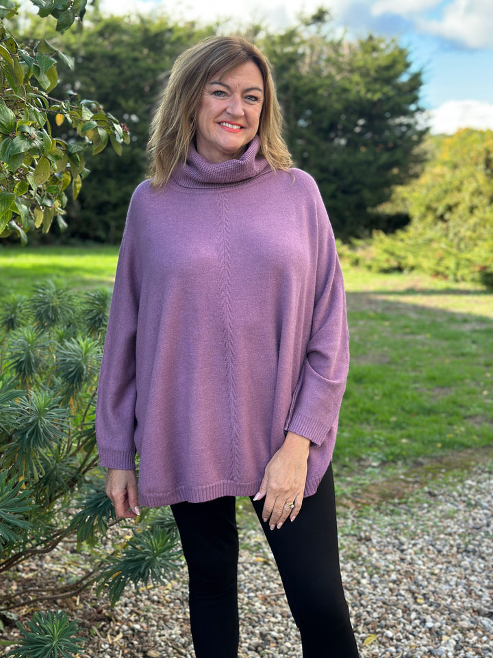 Soft Touch Roll Neck Jumper | Heather