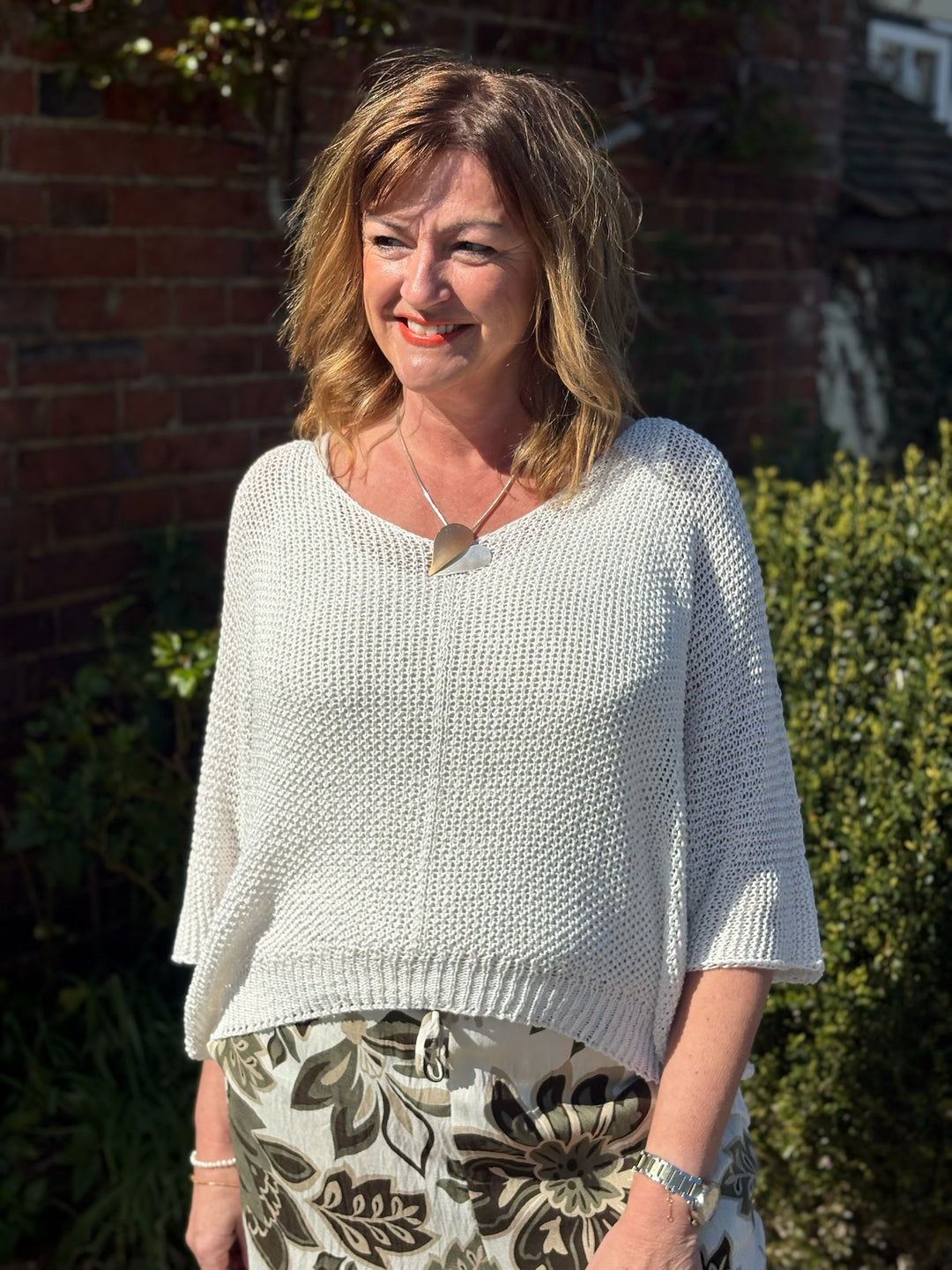 Luxury Crochet Net Top | White