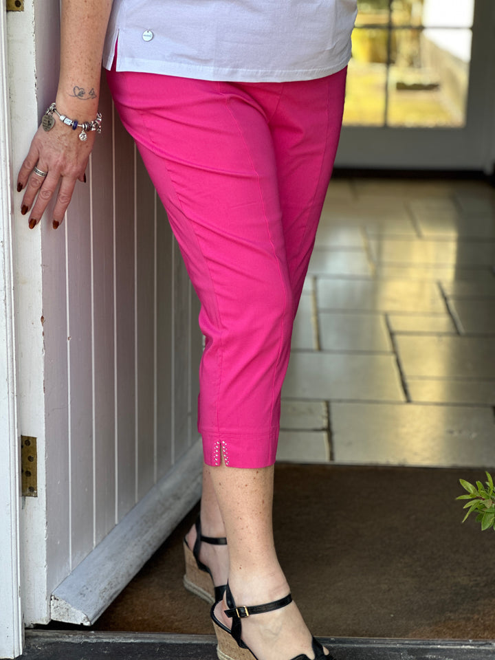 PINNS Bengaline Crop With Diamante Detail 604C | Fuchsia