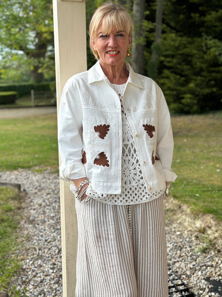 Embroidered Cotton Jacket | Off-White