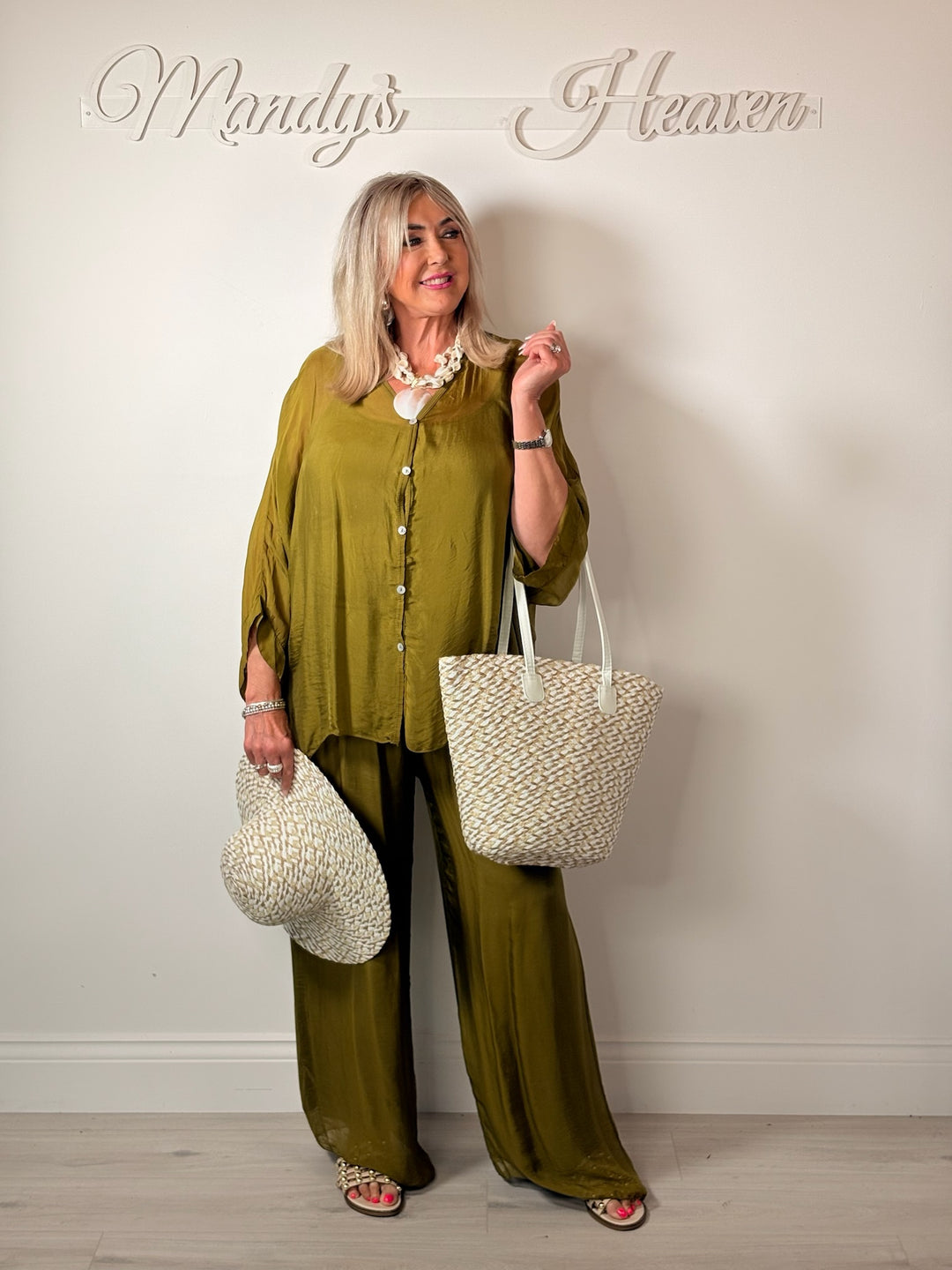 Naomi Silk Blouse | Olive