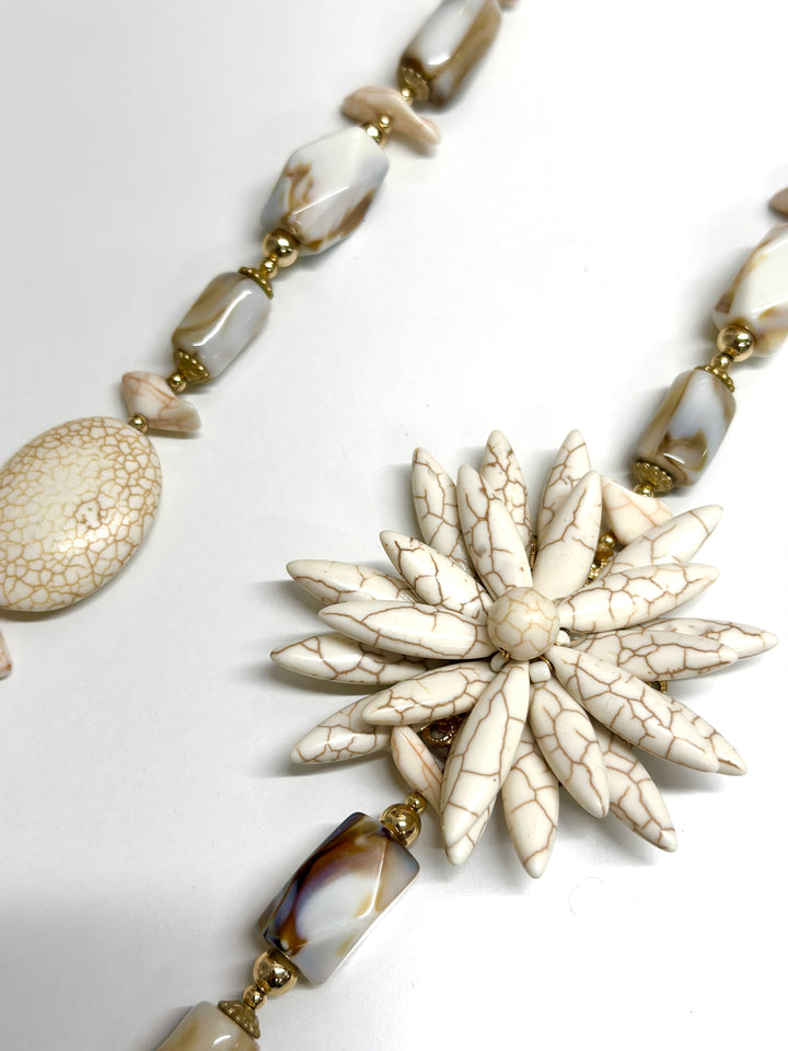 Sunflower Style Long Necklace