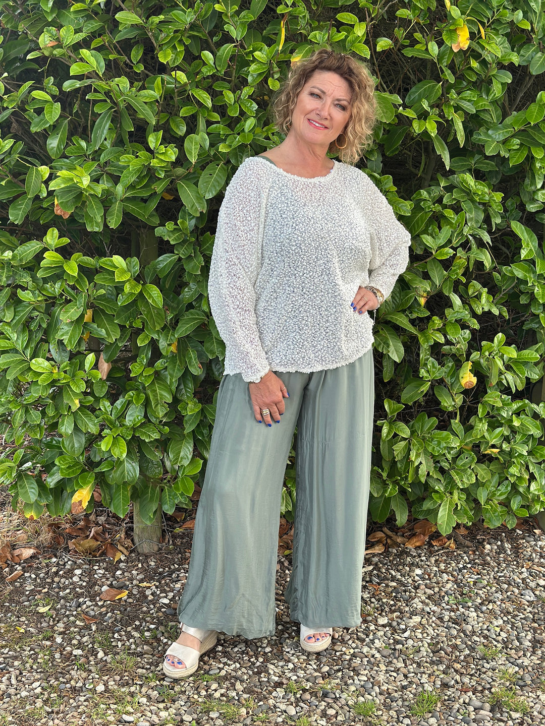 Sequin Elegant Jumper- Malissa J | Cream