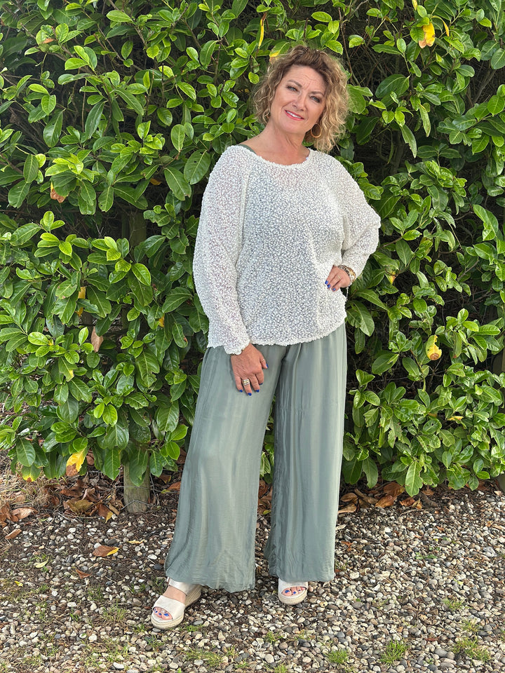 Sequin Elegant Jumper- Malissa J | Cream