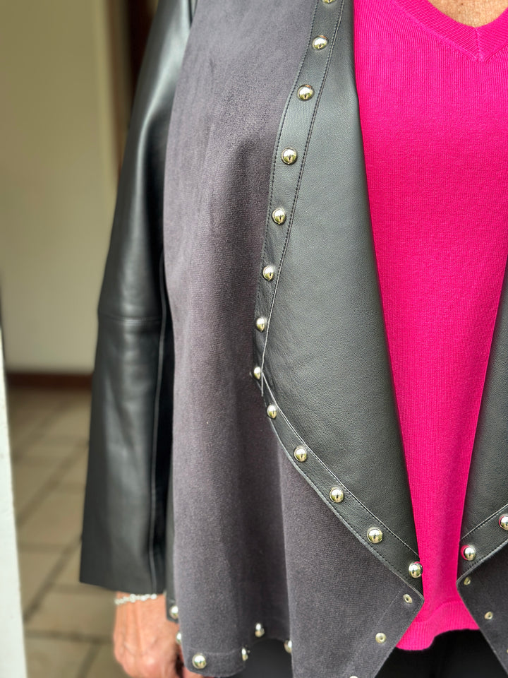 Studded Waterfall Jacket - Malissa J | Black
