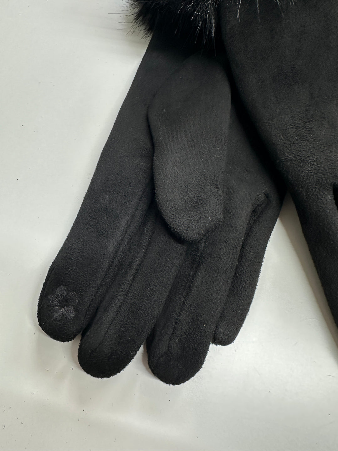 Faux Fur Suede Soft Touch Gloves - Malissa J | Black