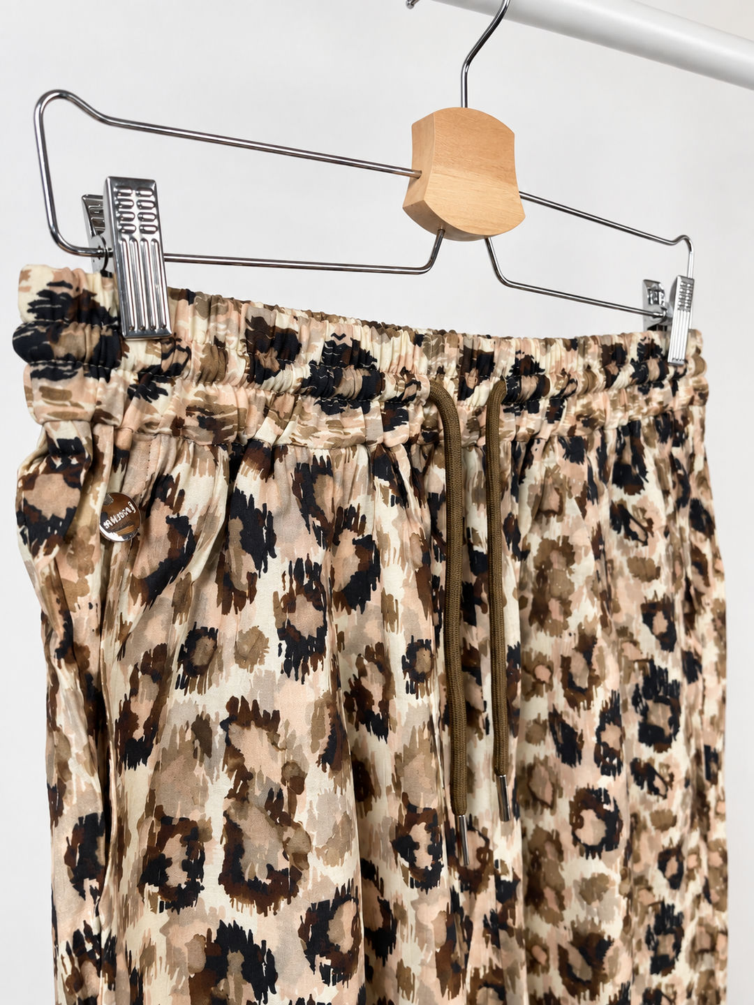 Leopard Print Toggle Leg Trousers - Malissa J