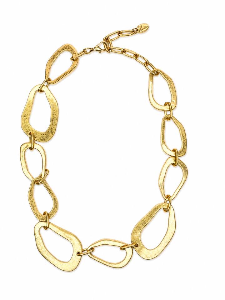 Organic Link Chain Necklace | Gold