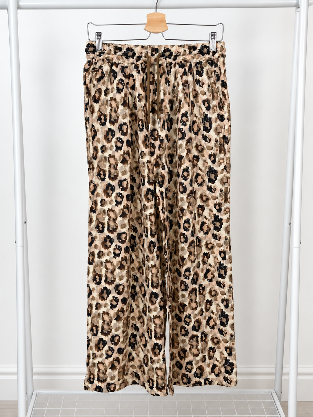 Leopard Print Toggle Leg Trousers - Malissa J