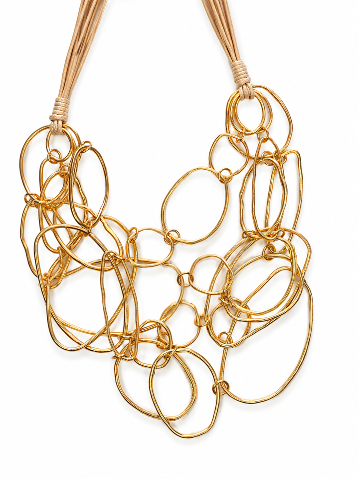Tangled Circles Statement Necklace