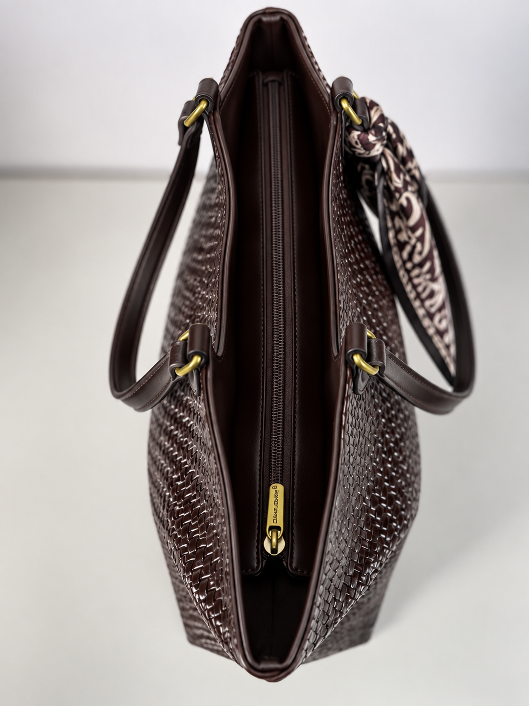 David Jones Woven Shoulder Bag | Chocolate