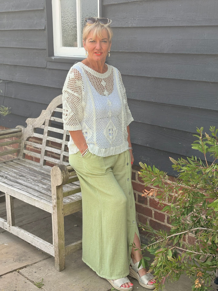 Boho Crochet Top | White