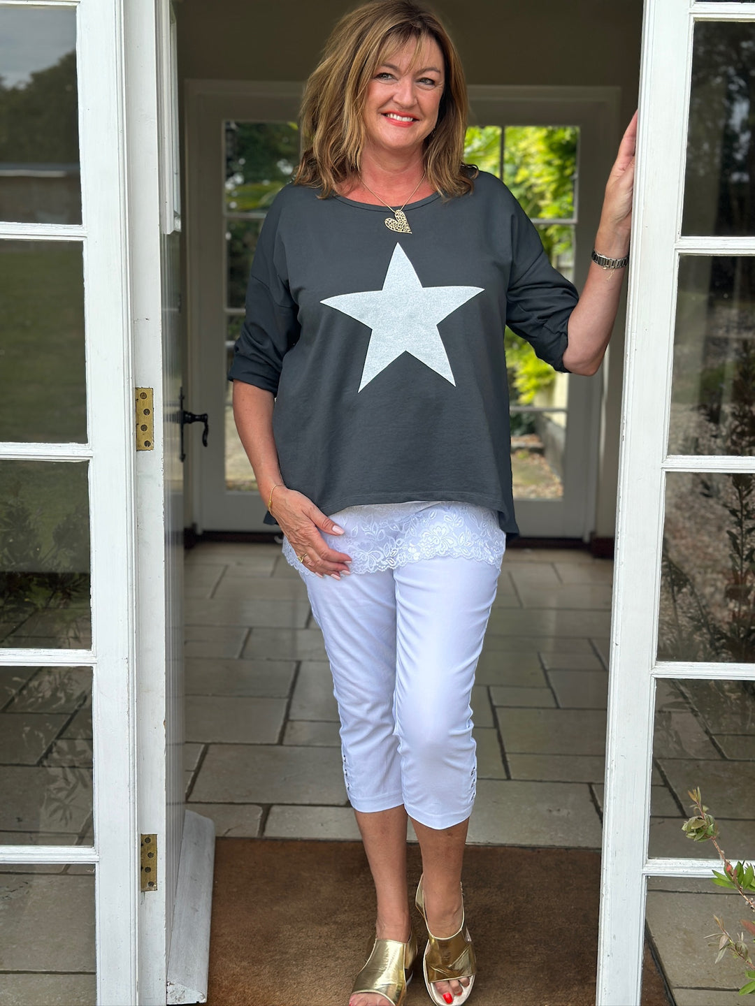 Cotton Star Lightweight Sweatshirt | Charcoal