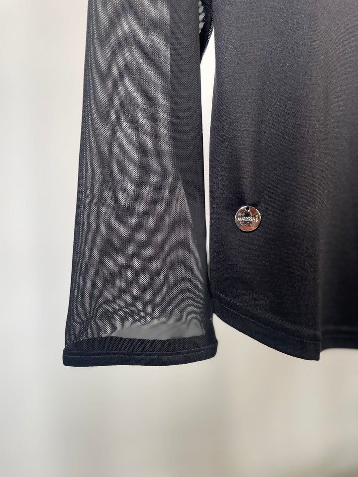 Sheer Long Sleeve Top - Malissa J | Black