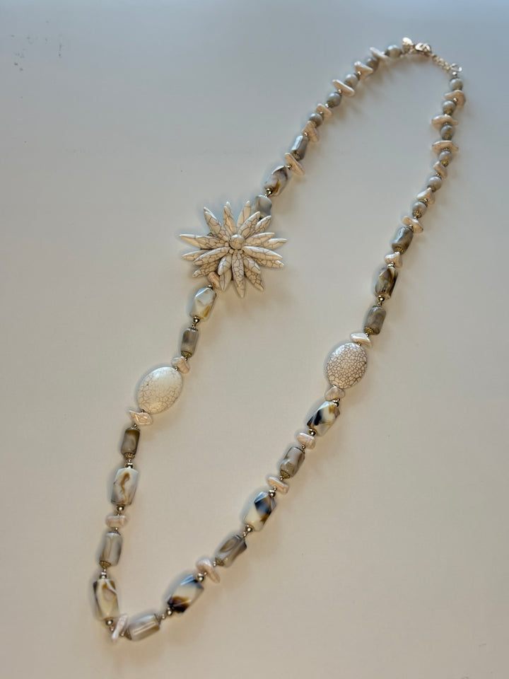 Sunflower Style Long Necklace