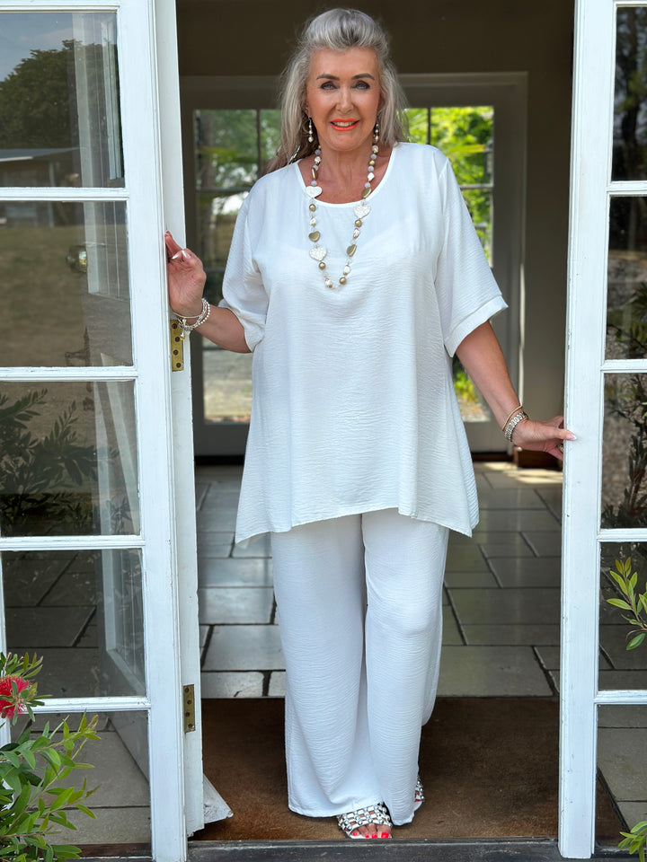 Two-Piece Comfort Co-ord Set | White