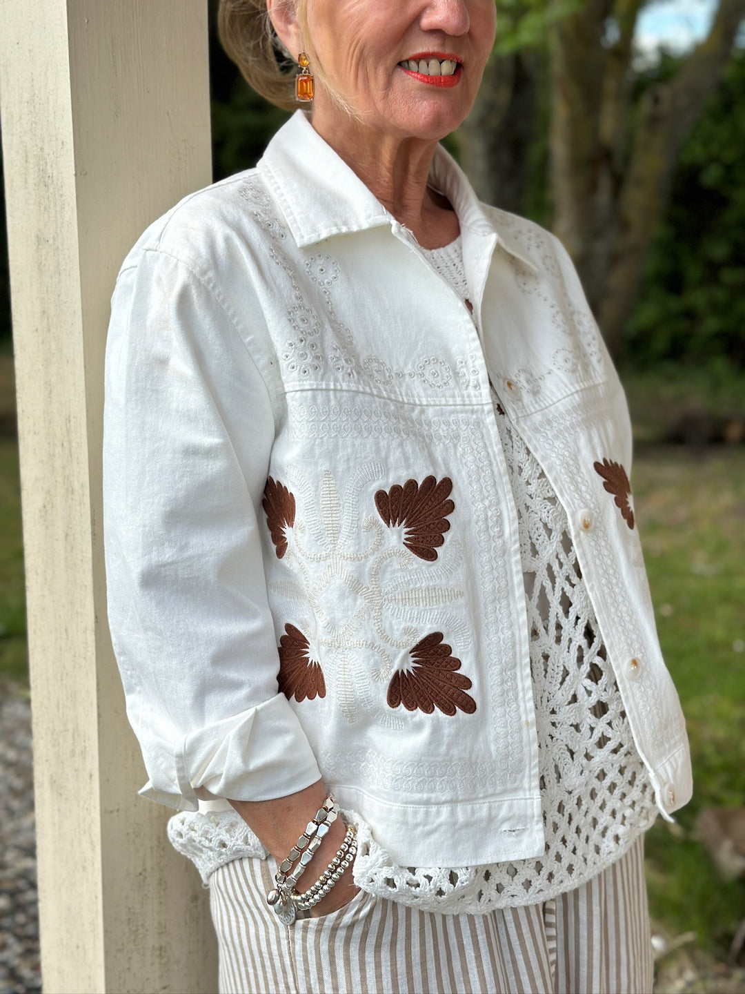 Embroidered Cotton Jacket | Off-White